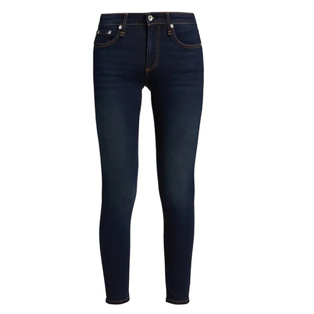 Rag & Bone Cate Mid-Rise Ankle Skinny Jeans Size 31 Dark wash Denim
